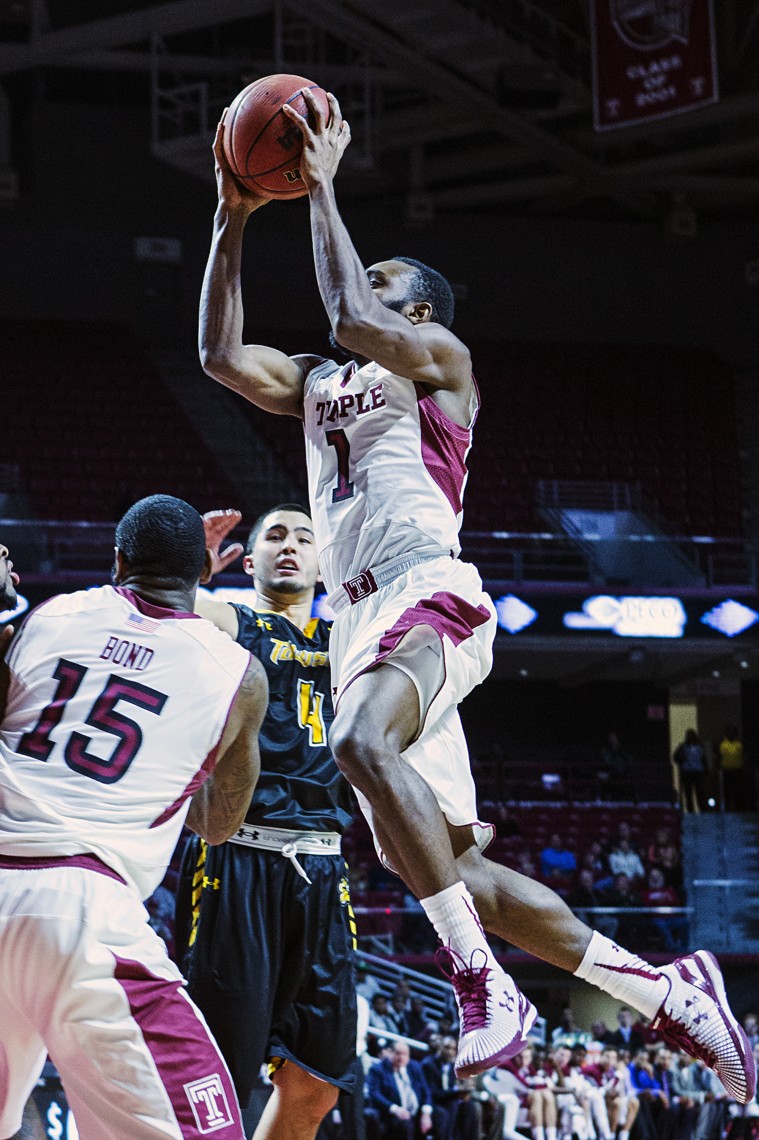 Josh Brown of the Temple Owls basketball team rises for a shot