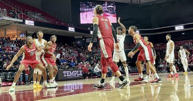 Sophomore guard Jahlil White shoots a free throw against St. Joe's.