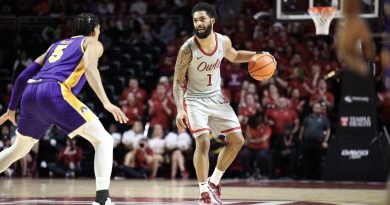 Temple guard Damian Dunn dribbles at the top of the key against an ECU defender during Temple's win.